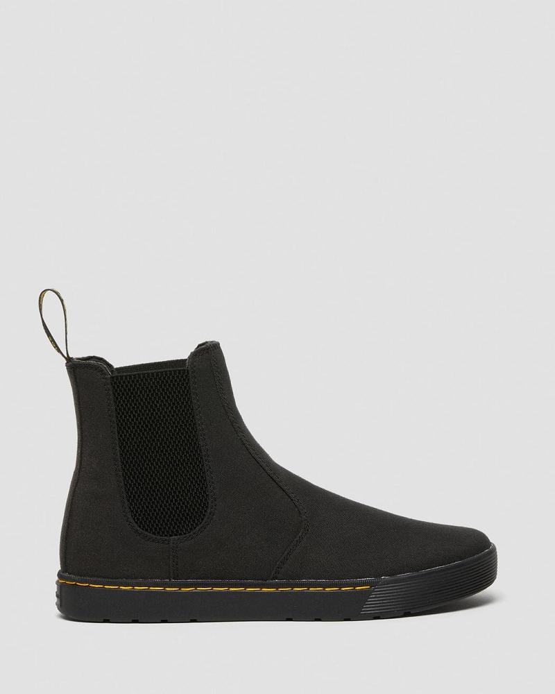 Black Men's Dr Martens Tempesta Men's Canvas Casual Ankle Boots | CA 453WNB